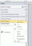 Right click on your stencil title, then choose Edit Stencil
