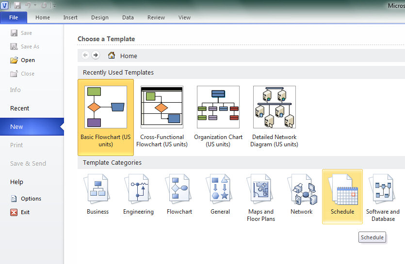 Visio Pert Chart