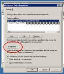 Properties dialog box of a Remote Access Policy